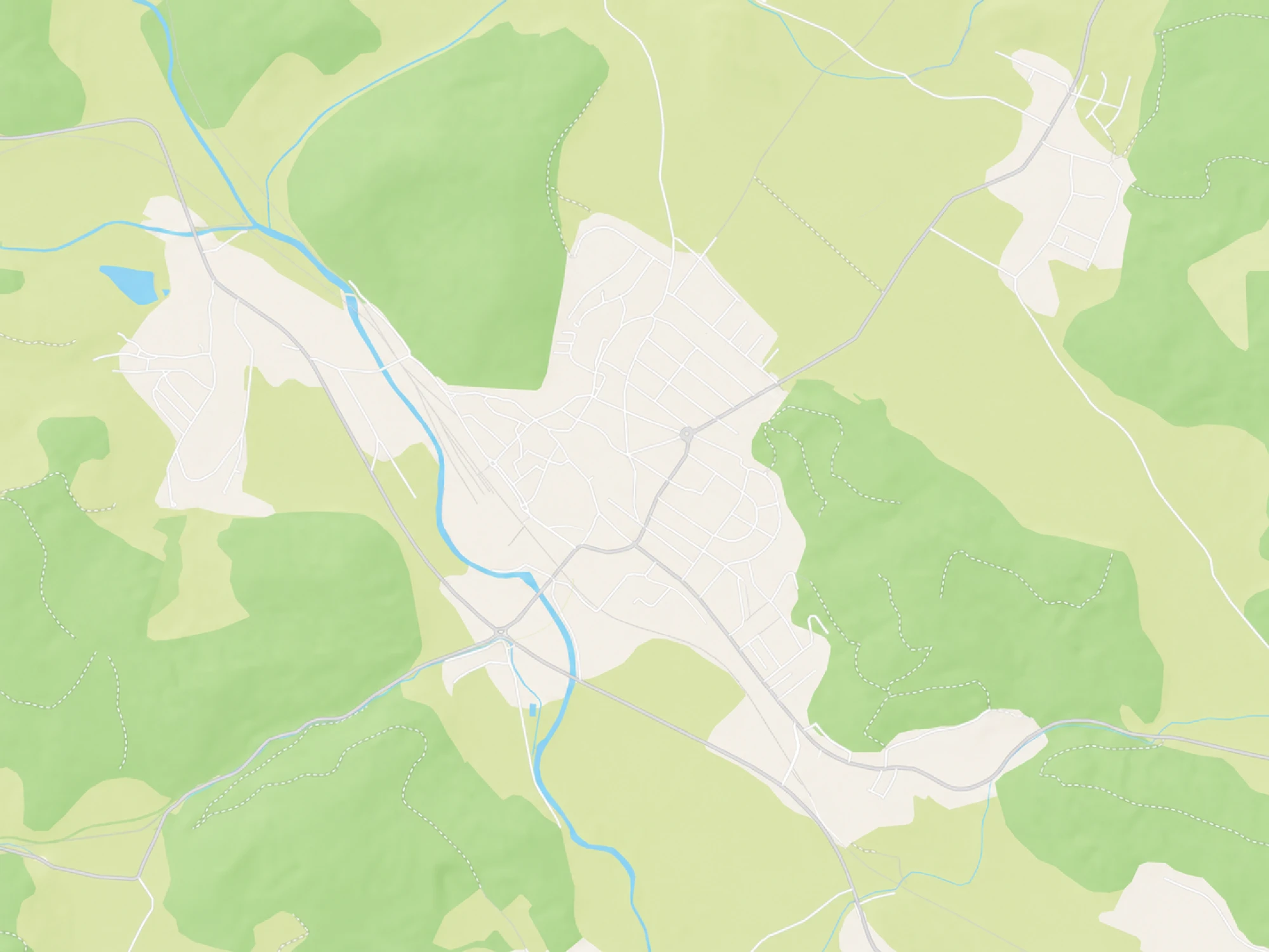Mapa Tišnova s vyznačenými body programu